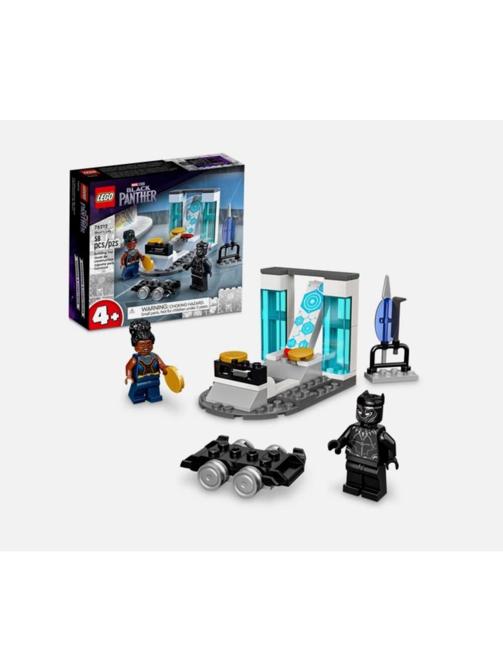 Lego NEW Marvel Studios Black Panther 58pc SHURI'S LAB Building Toy Item #76212
